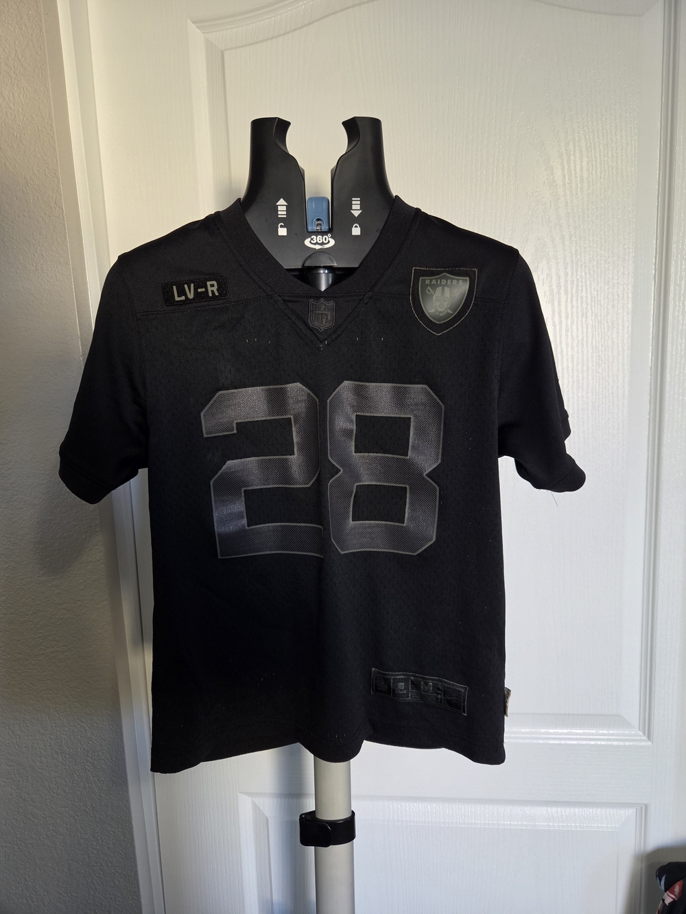 NFL Black #28 Las Vegas Raiders Replica Jersey